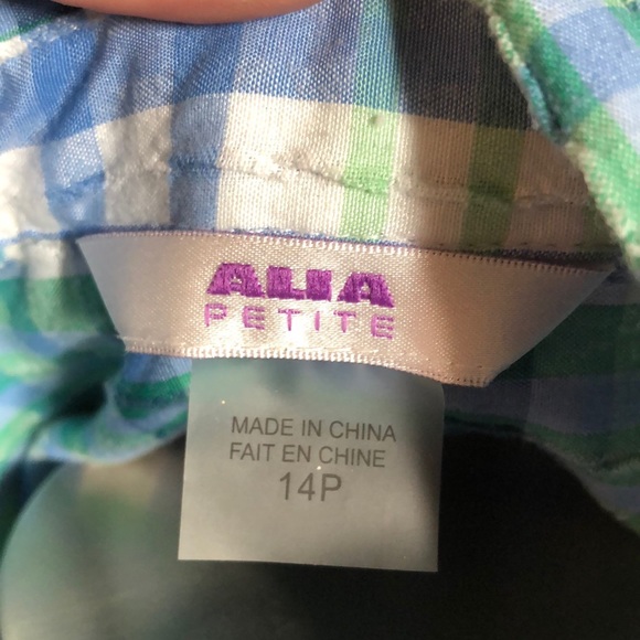 EUC ALIA PETITE BLOUSE SIZE 14P LS/ROLL UP!!! - Picture 2 of 8